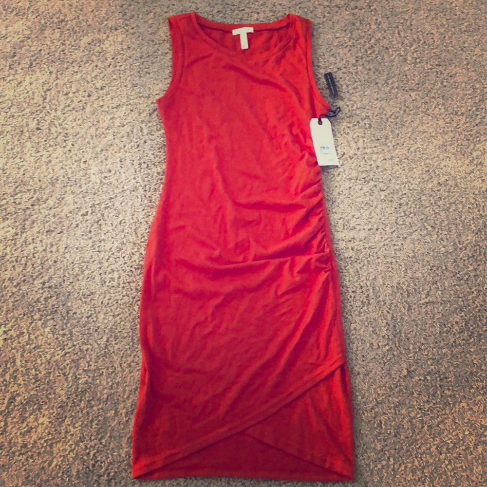 Leith ruched body con tank dress